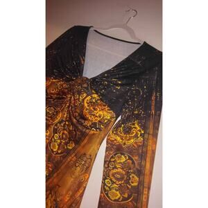 SEXY BOHO COPPER AND EARTH FLOWING SHIRT